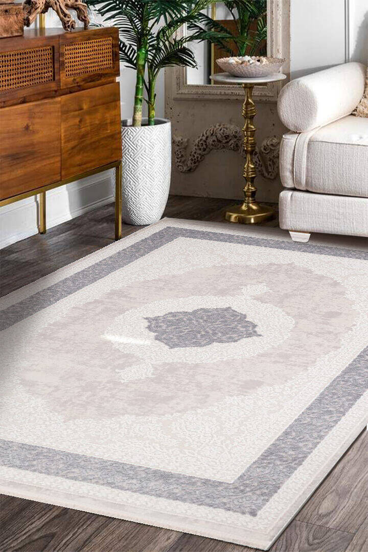 Imperial Klasik Desenli Göbekli Halı 20369 Gri - 1