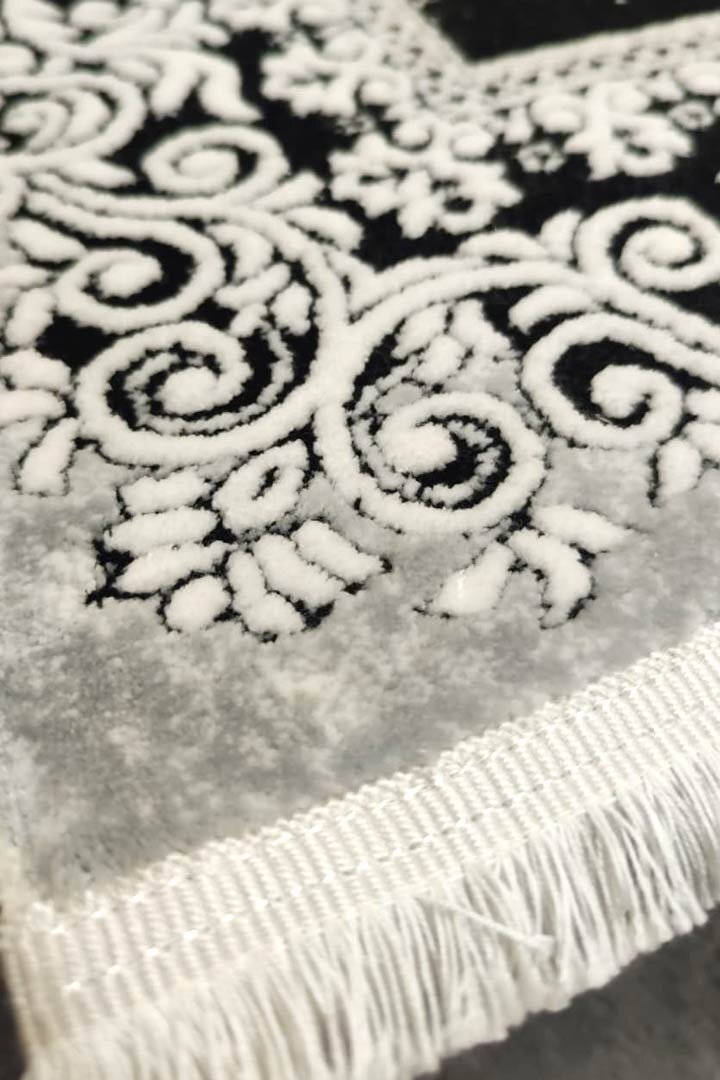 Imperial Klasik Göbekli Eskitme Halı 20392 Siyah - 3