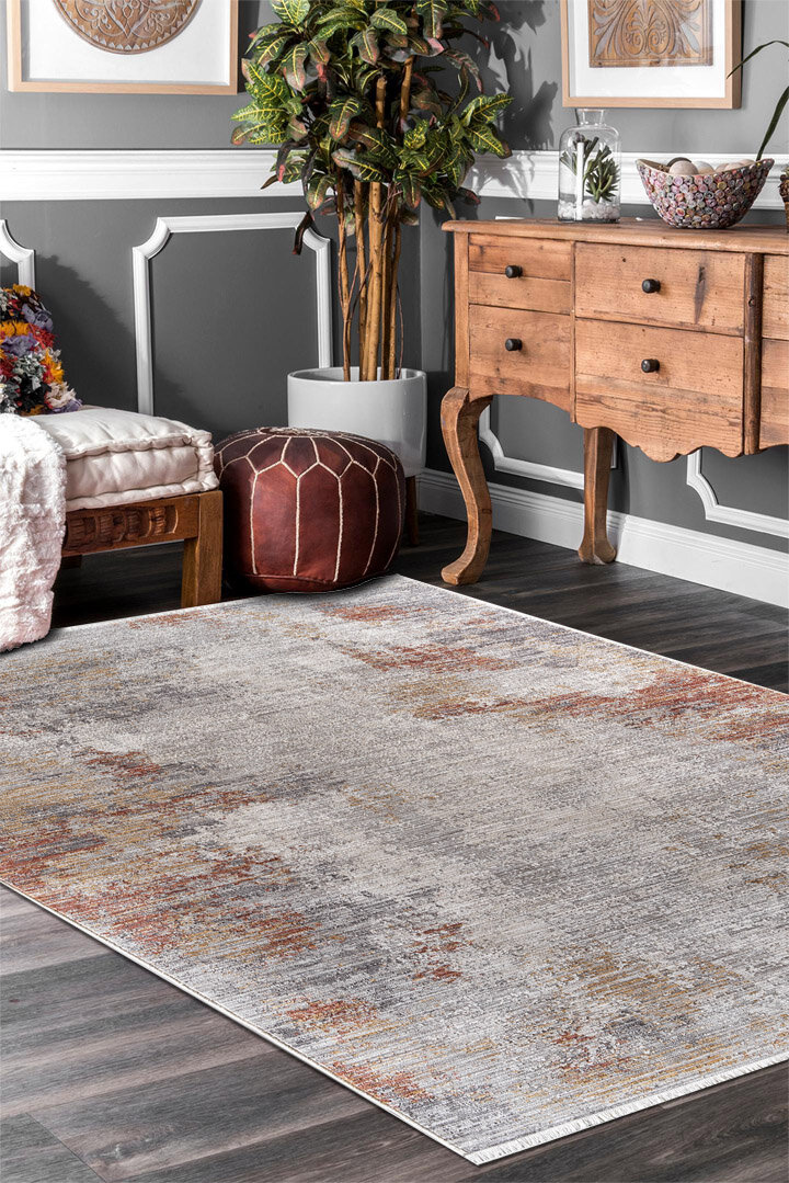 Indiana Abstract Desenli Vintage Görünümlü Modern Halı In01 Multi				 