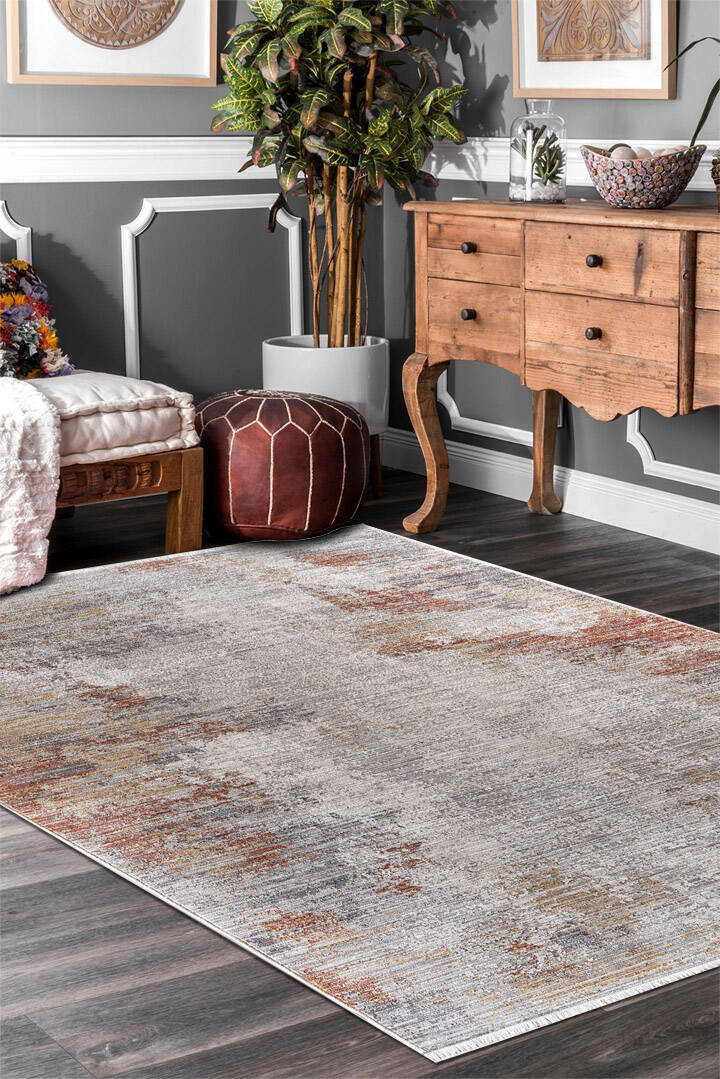 Indiana Abstract Desenli Vintage Görünümlü Modern Halı In01 Multi				 - 1