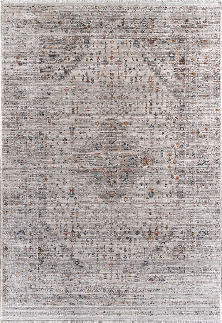 Indiana Etnik Desenli Vintage Eskitme Görünümlü Modern Halı In03 Multi	 - Frenda (1)