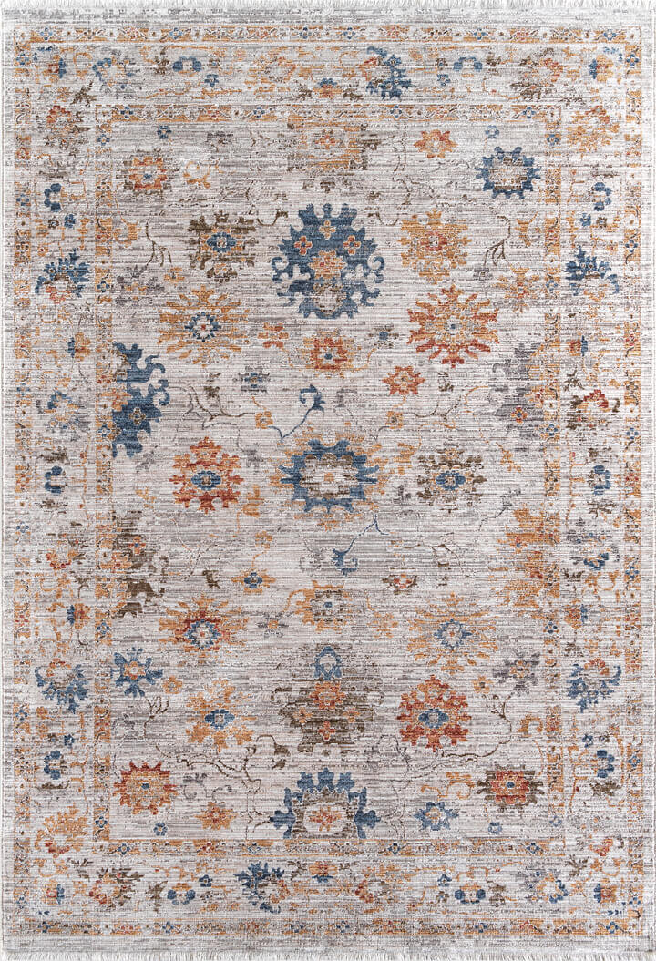 Indiana Etnik Desenli Vintage Eskitme Görünümlü Modern Halı In05 Multi - Frenda (1)