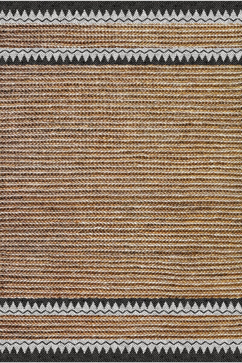 İskandinav Desen Pamuk Taban Dijital Baskılı Dekoratif Halı Vizon 