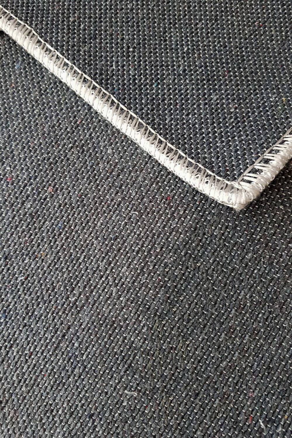 İskandinav Desen Şönil Pamuk Taban Dijital Baskılı Dekoratif Halı Mavi - 5