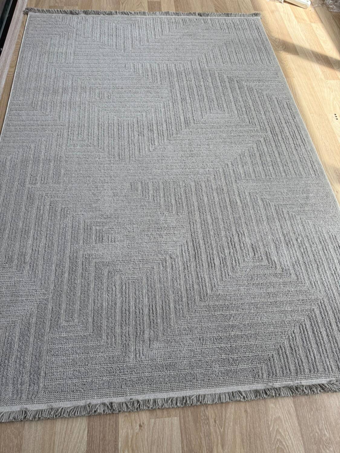 İskandinav Desenli Modern Bej Makina Halısı Lupi LP06 - 6