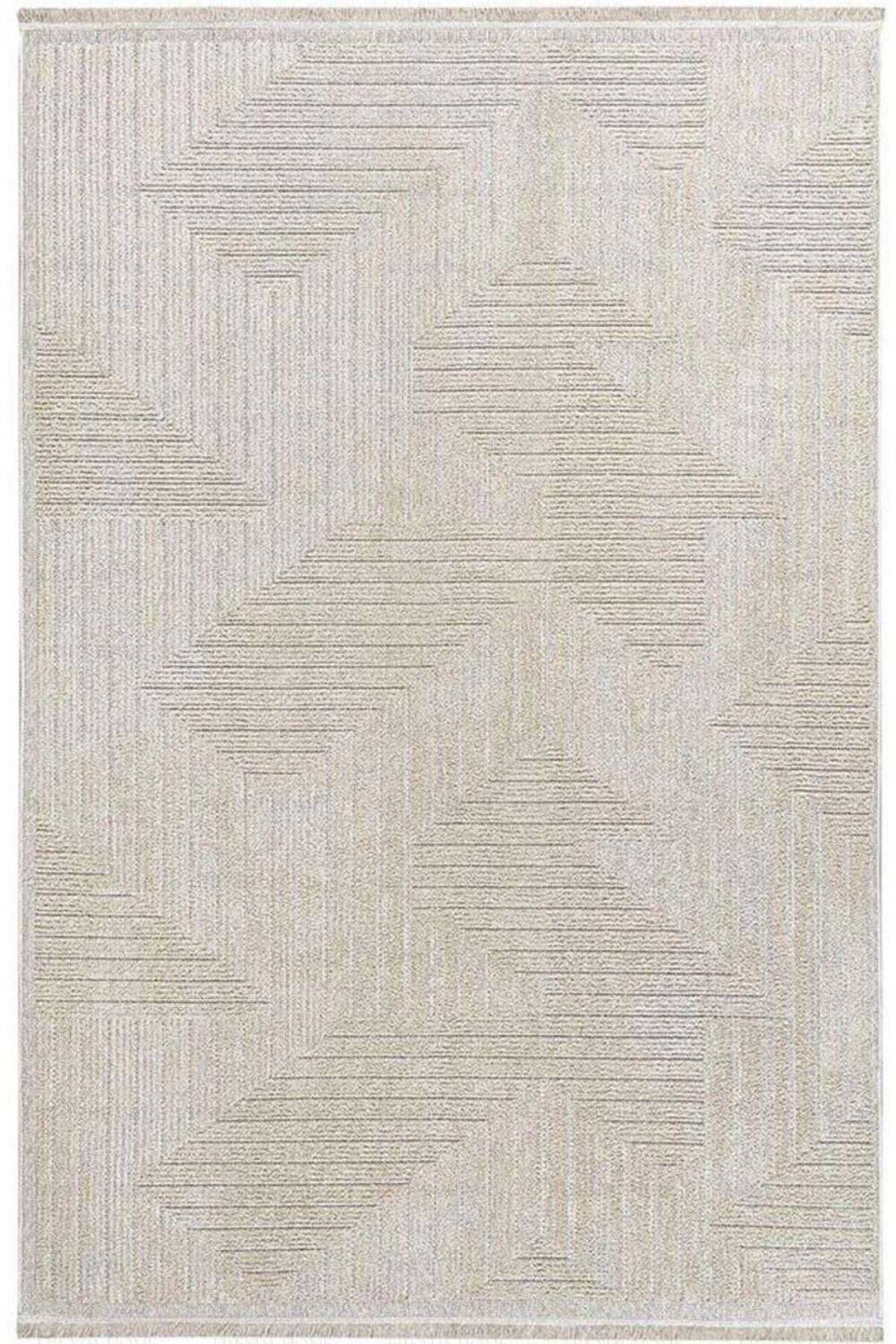 İskandinav Desenli Modern Bej Makina Halısı Lupi LP06 - 1