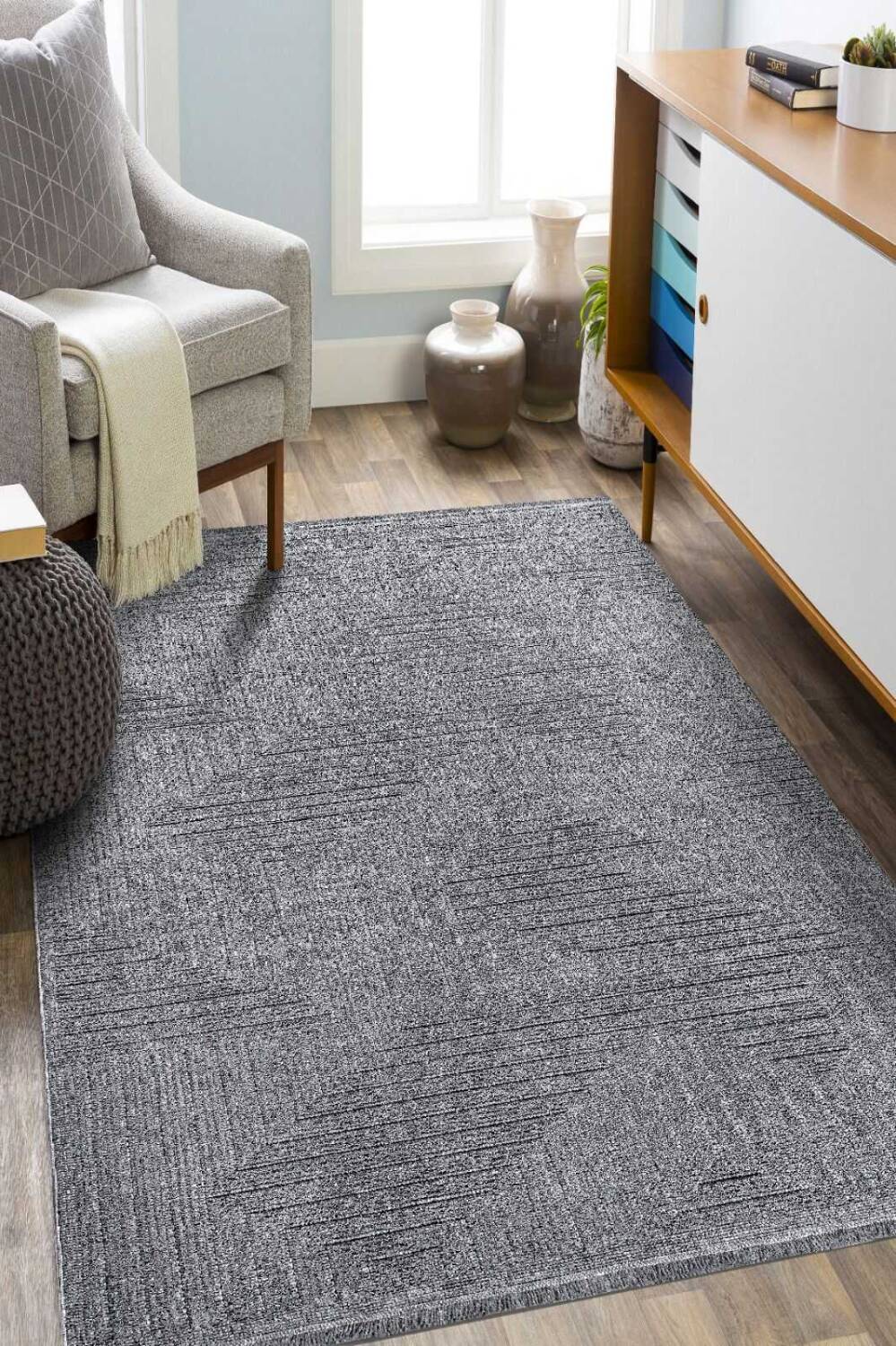 İskandinav Desenli Modern Bej Makina Halısı Lupi LP06 - 4