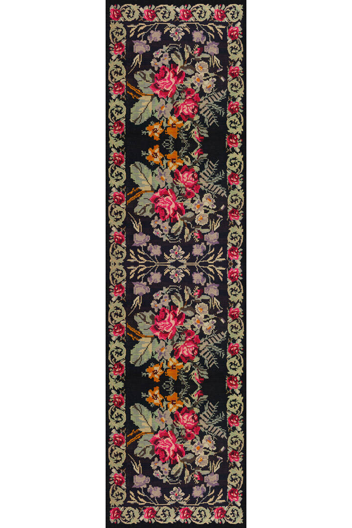 Karabağ Dokuma Pamuk Taban Dijital Dekoratif Yolluk Halı - 2