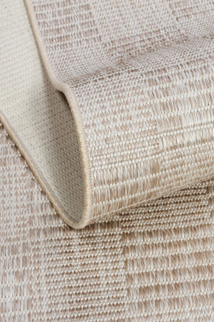 Kaymaz Yıkanabilir Doğal Dokulu Bej Dekoratif Sisal Halı Siesta 1507 - 5