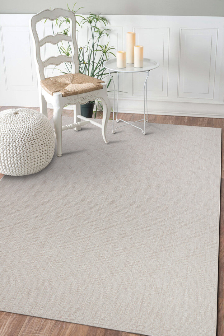 Kaymaz Yıkanabilir Doğal Dokulu Bej Dekoratif Sisal Halı Siesta 1507 