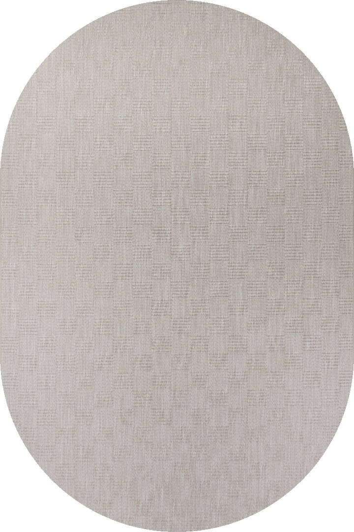 Kaymaz Yıkanabilir Doğal Dokulu Bej Dekoratif Sisal Oval Halı Siesta 1507 - 1