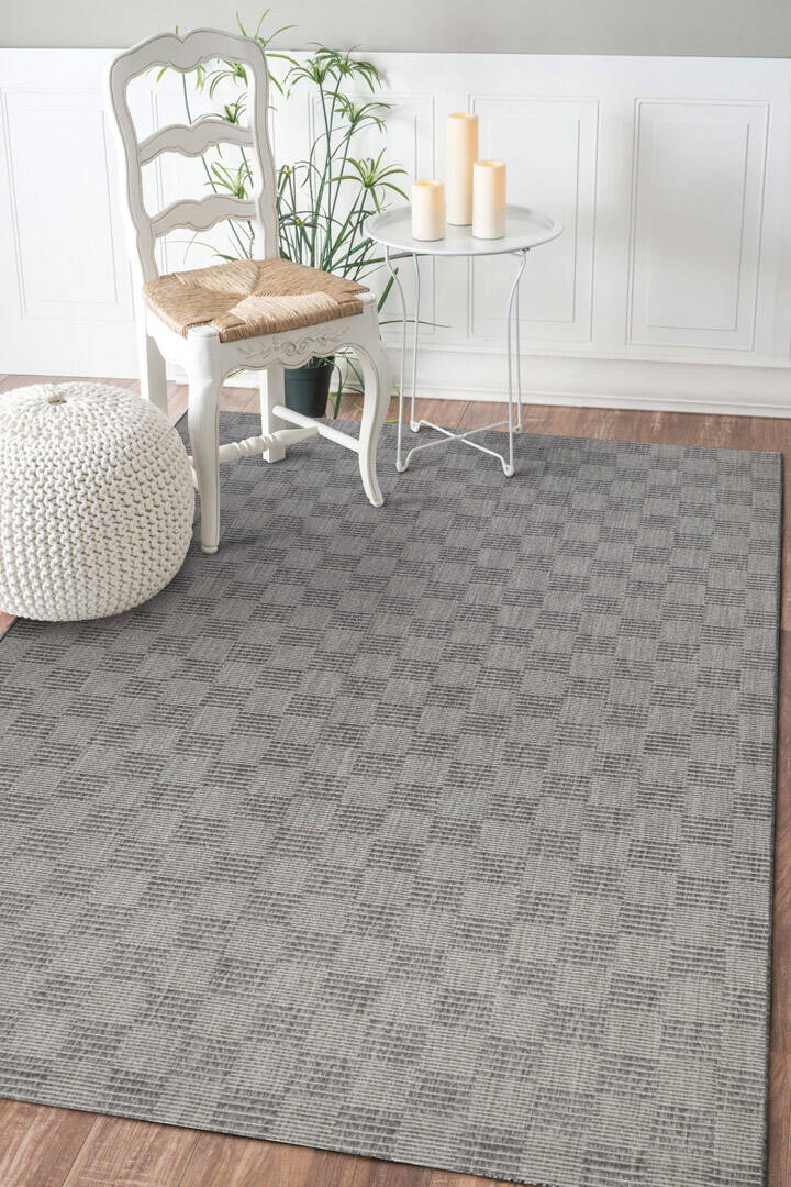 Kaymaz Yıkanabilir Doğal Dokulu Gri Dekoratif Sisal Halı Siesta 1508 - 1