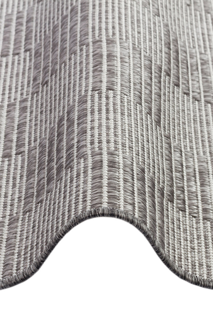 Kaymaz Yıkanabilir Doğal Dokulu Gri Dekoratif Sisal Oval Halı Siesta 1508 - 2