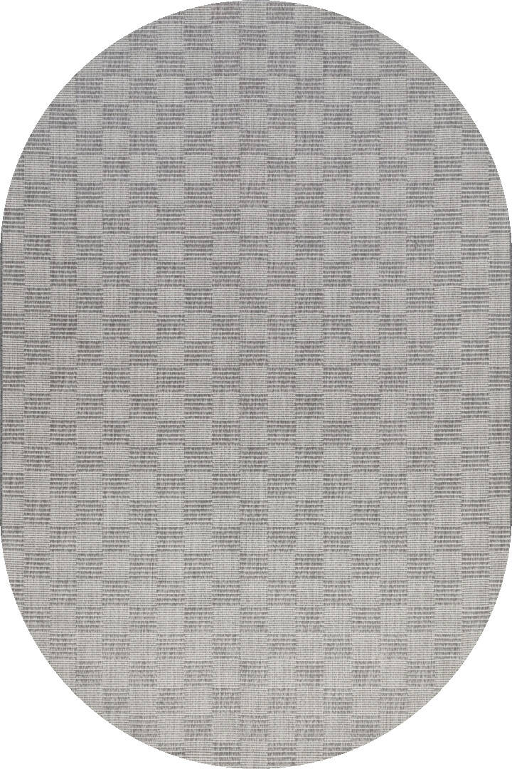 Kaymaz Yıkanabilir Doğal Dokulu Gri Dekoratif Sisal Oval Halı Siesta 1508 - 1