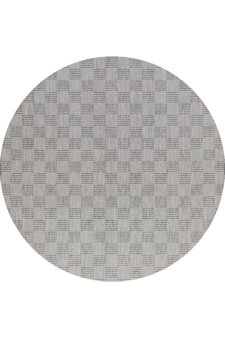 Kaymaz Yıkanabilir Doğal Dokulu Gri Dekoratif Sisal Yuvarlak Halı Siesta 1508 - 1