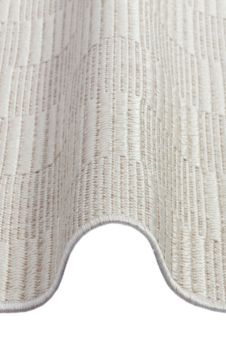 Kaymaz Yıkanabilir Doğal Dokulu Krem Dekoratif Sisal Halı Siesta 1506 - 4