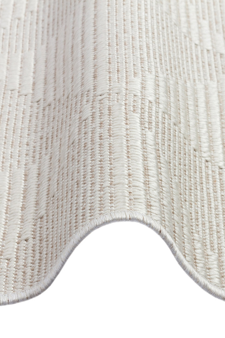 Kaymaz Yıkanabilir Doğal Dokulu Krem Dekoratif Sisal Halı Siesta 1509 - 4