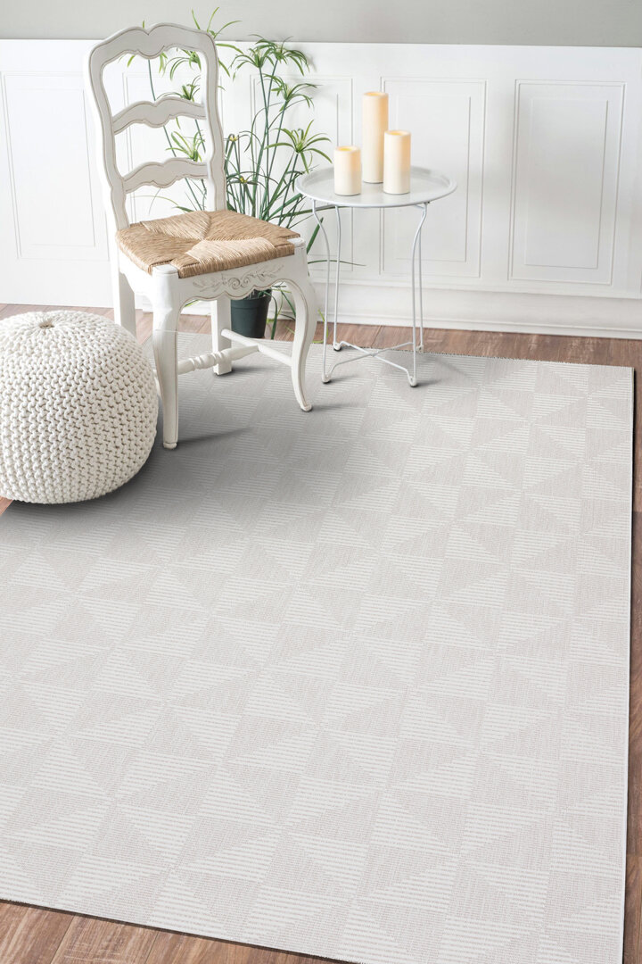 Kaymaz Yıkanabilir Doğal Dokulu Krem Dekoratif Sisal Halı Siesta 1509 