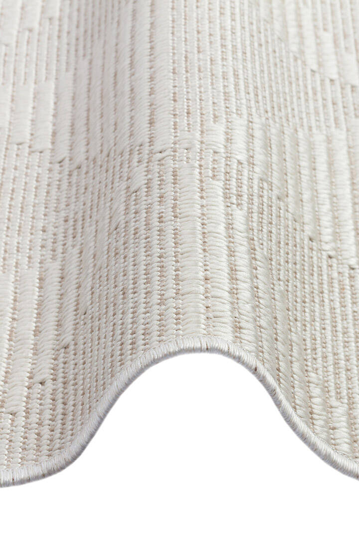 Kaymaz Yıkanabilir Doğal Dokulu Krem Dekoratif Sisal Oval Halı Siesta 1509 - 2