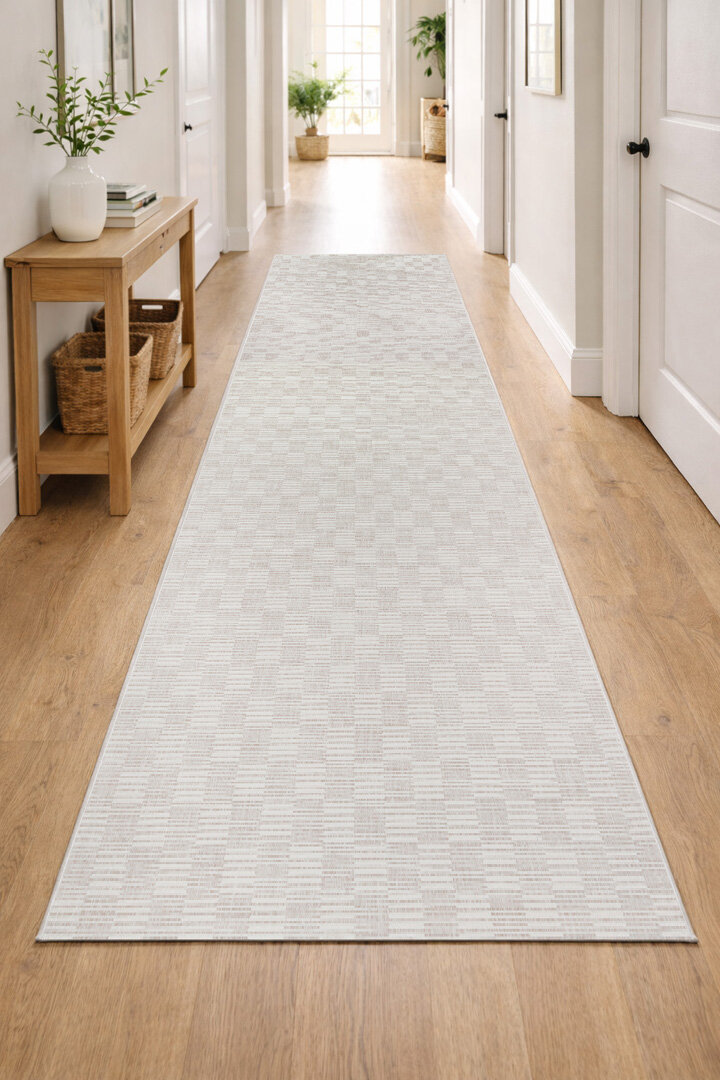 Kaymaz Yıkanabilir Doğal Dokulu Krem Dekoratif Sisal Yolluk Özel Ölçü Kesme Halı Siesta 1506 