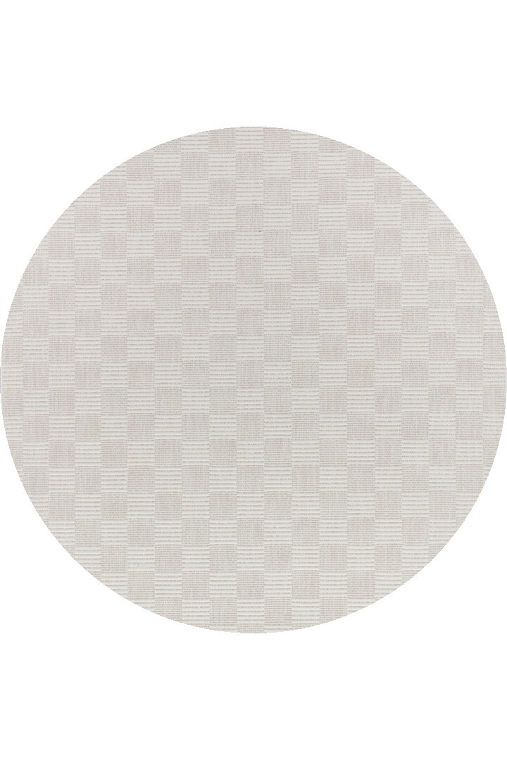 Kaymaz Yıkanabilir Doğal Dokulu Krem Dekoratif Sisal Yuvarlak Halı Siesta 1506 