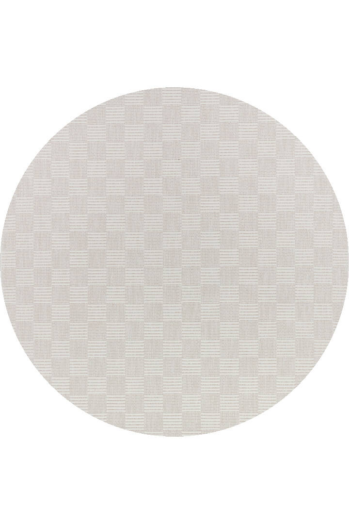 Kaymaz Yıkanabilir Doğal Dokulu Krem Dekoratif Sisal Yuvarlak Halı Siesta 1506 - 1