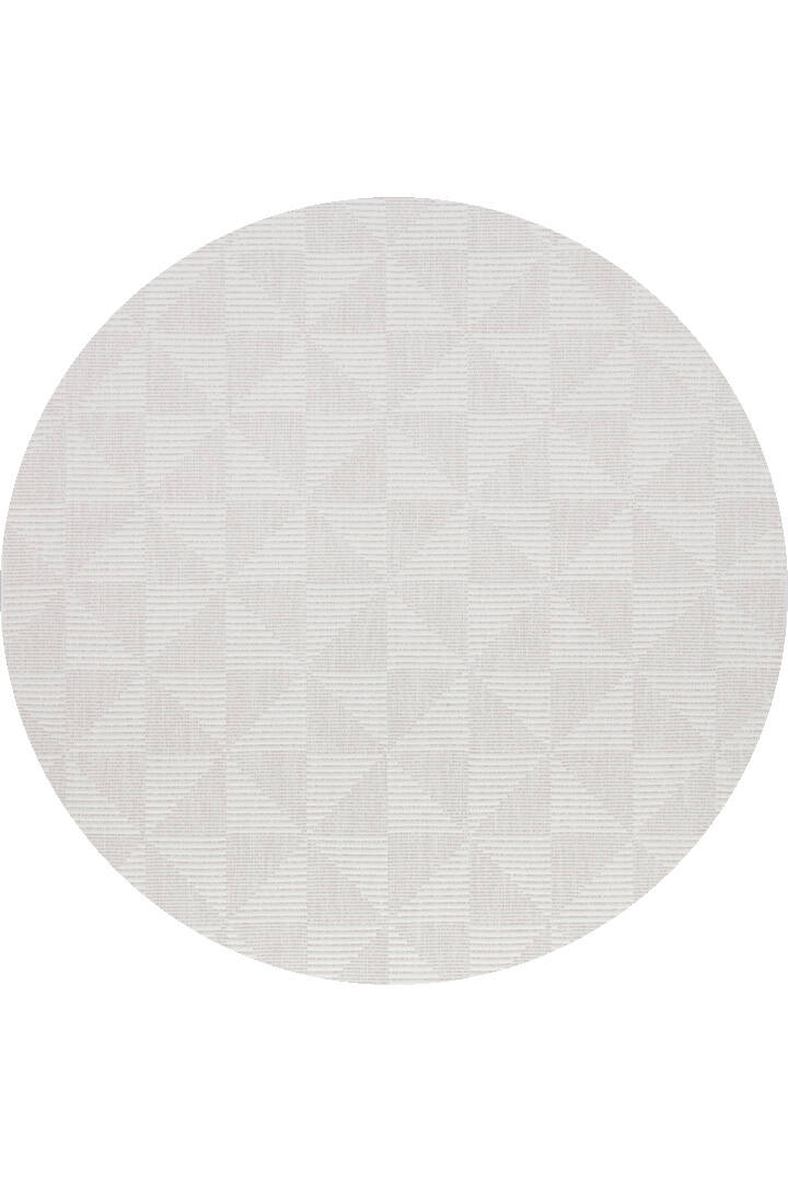 Kaymaz Yıkanabilir Doğal Dokulu Krem Dekoratif Sisal Yuvarlak Halı Siesta 1509 - 1