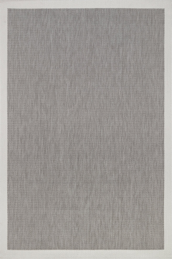 Kaymaz Yıkanabilir Minimal Bordürlü Antrasit Dekoratif Sisal Halı Siesta 1501 - 2