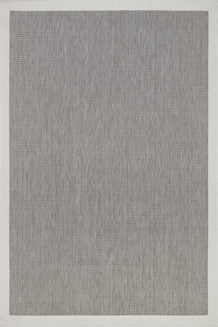 Kaymaz Yıkanabilir Minimal Bordürlü Antrasit Dekoratif Sisal Halı Siesta 1501 - 2