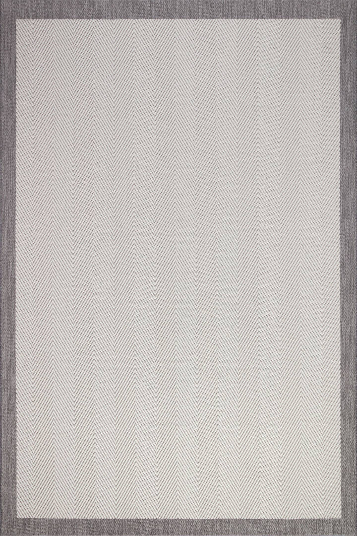 Kaymaz Yıkanabilir Minimal Bordürlü Beyaz Dekoratif Sisal Halı 1504 - 2