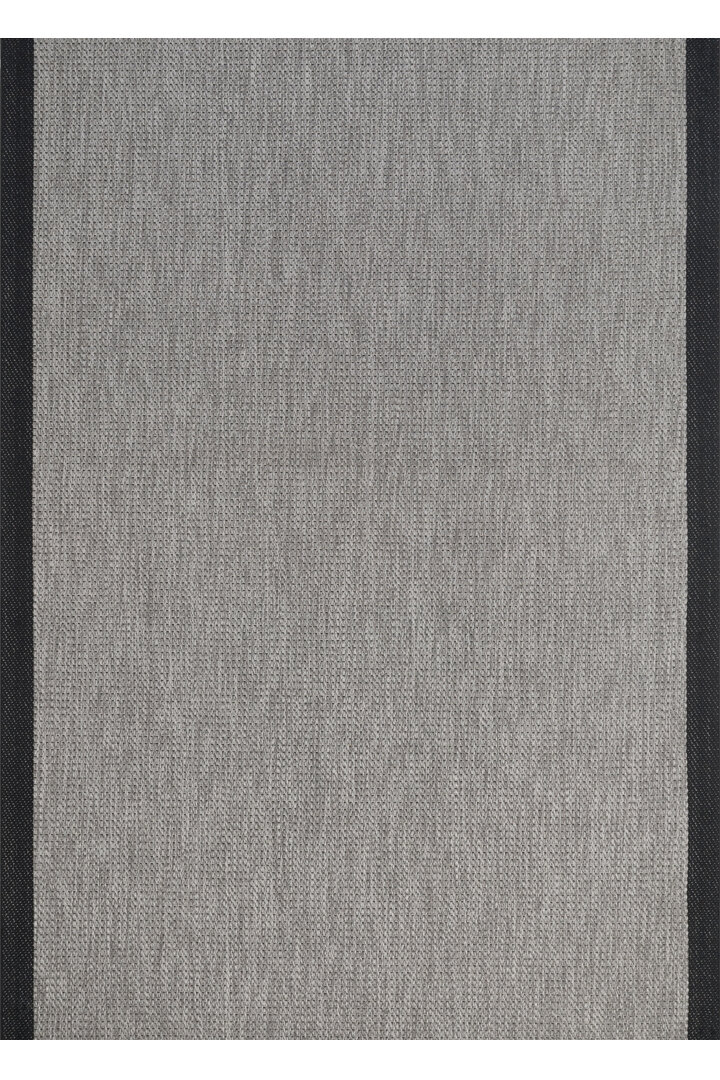 Kaymaz Yıkanabilir Minimal Bordürlü Siyah Dekoratif Sisal Yolluk Özel Ölçü Kesme Halı Siesta 1505 - 2