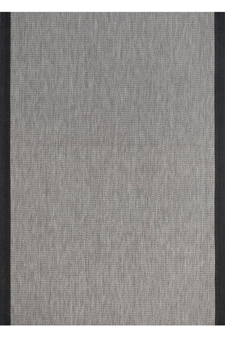 Kaymaz Yıkanabilir Minimal Bordürlü Siyah Dekoratif Sisal Yolluk Özel Ölçü Kesme Halı Siesta 1505 - 2