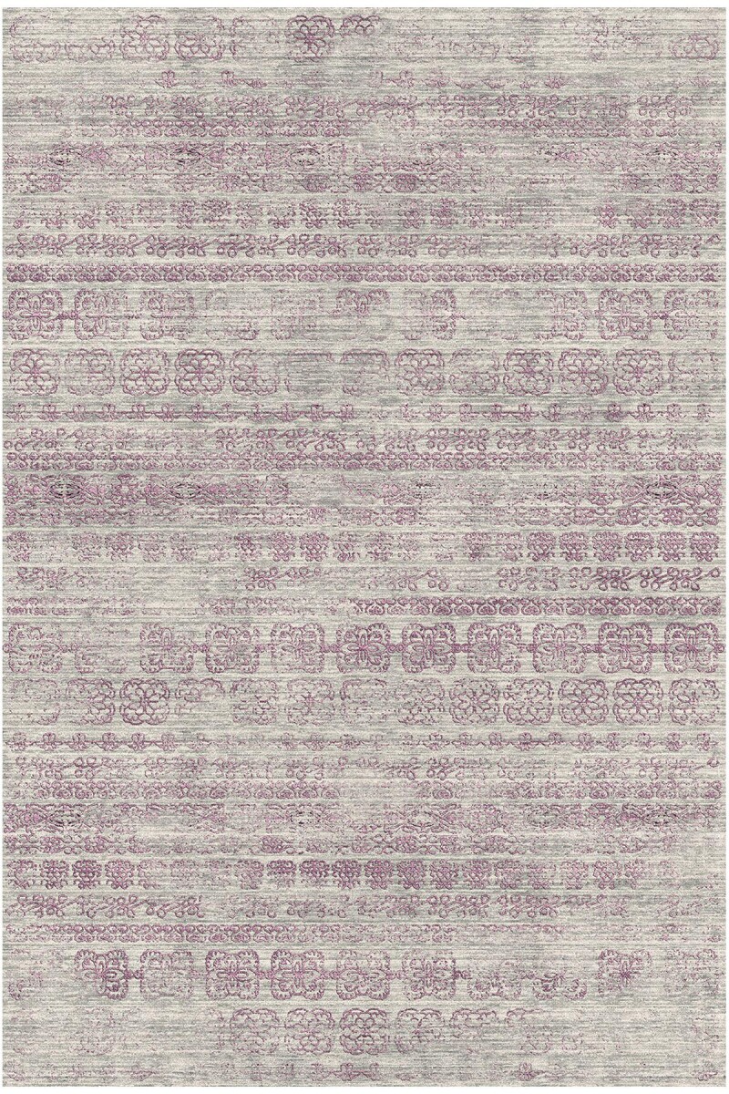 Kilim Desenli Pamuk Taban Yıkanabilir Baskılı Halı - 8