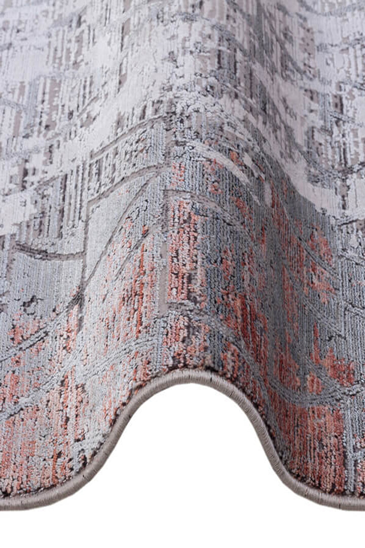 Lüks Viskon Kuvars Geometrik Eskitme 100 Tarak Halı Kv04 Terra - 4