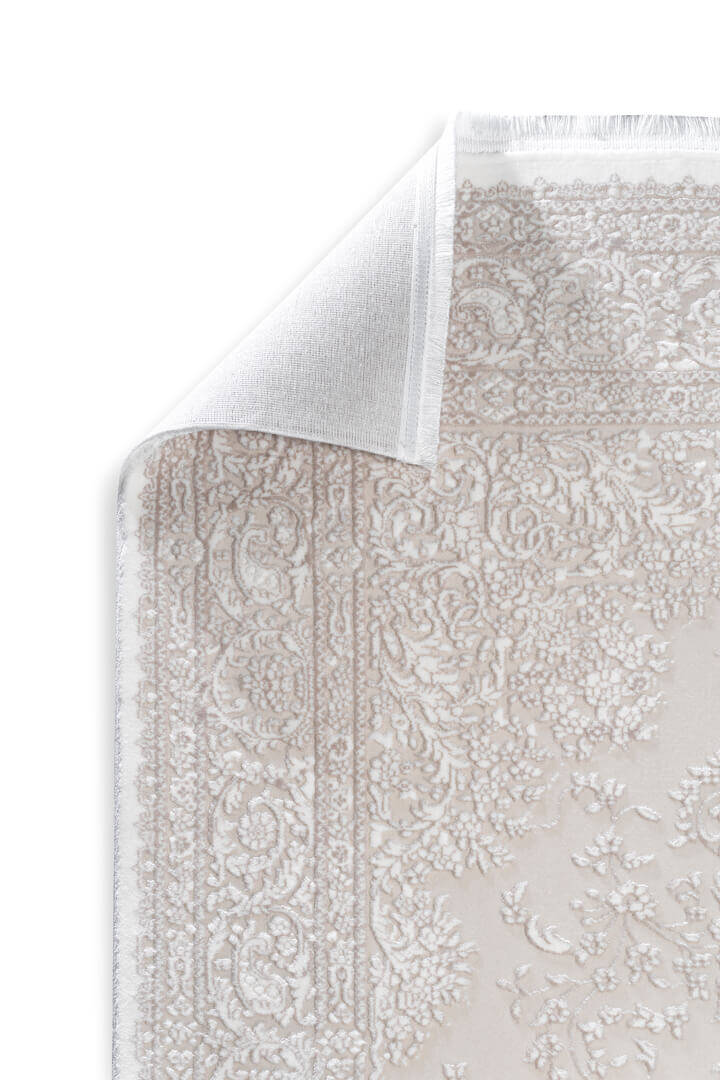 Luxera Klasik Perfectly Yün Tuşeli Akrilik Salon Halısı Lu01 Bej - 3