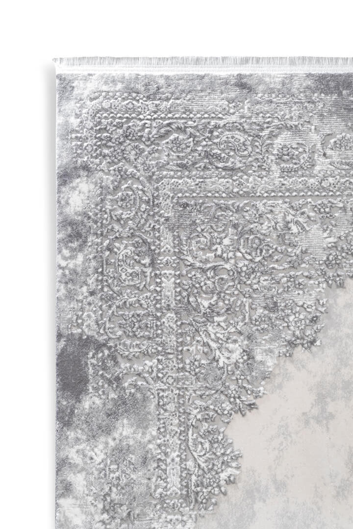 Luxera Klasik Perfectly Yün Tuşeli Akrilik Salon Halısı Lu02 Gri - Frenda (1)