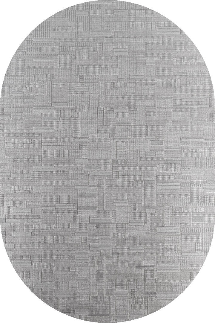 Luxera Modern Perfectly Yün Tuşeli Akrilik Oval Halı Lu05 Gri - 1