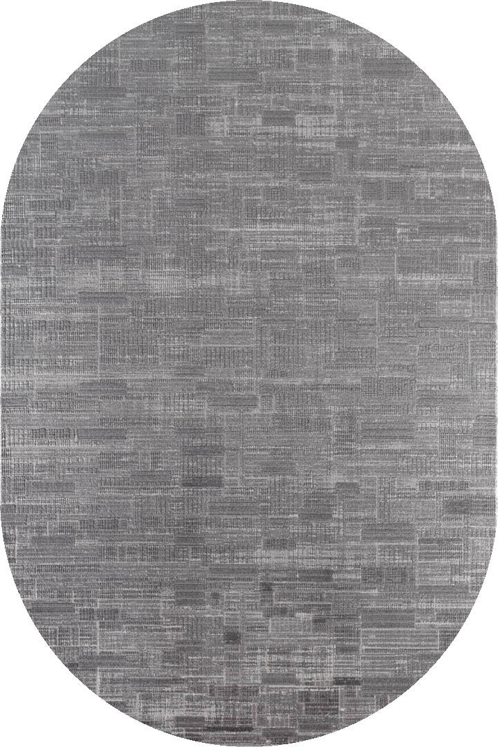 Luxera Modern Perfectly Yün Tuşeli Akrilik Oval Halı Lu06 Antrasit - 1