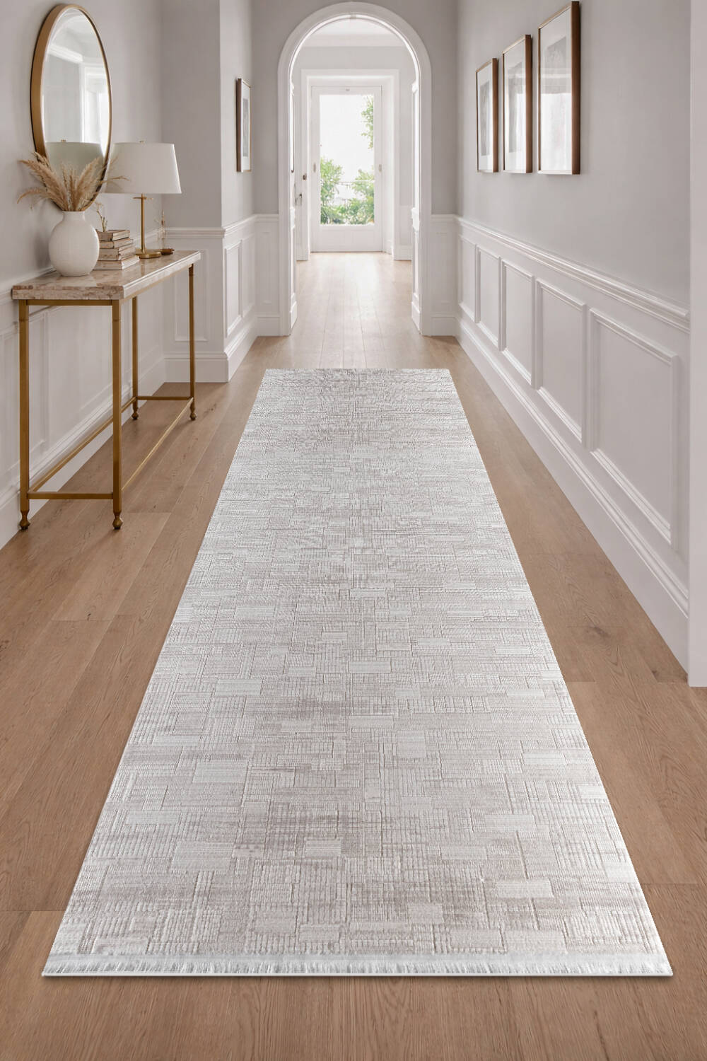 Luxera Modern Perfectly Yün Tuşeli Akrilik Yolluk Özel Ölçü Kesme Halı Lu04 Bej - 1