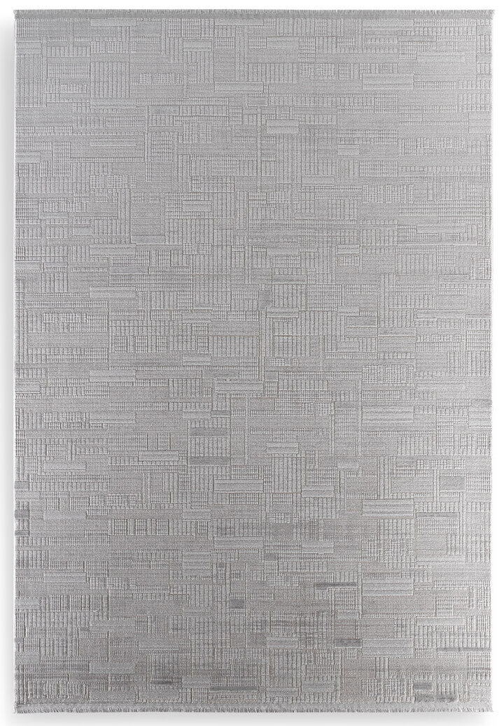 Luxera Modern Perfectly Yün Tuşeli Akrilik Yolluk Özel Ölçü Kesme Halı Lu05 Gri - 2