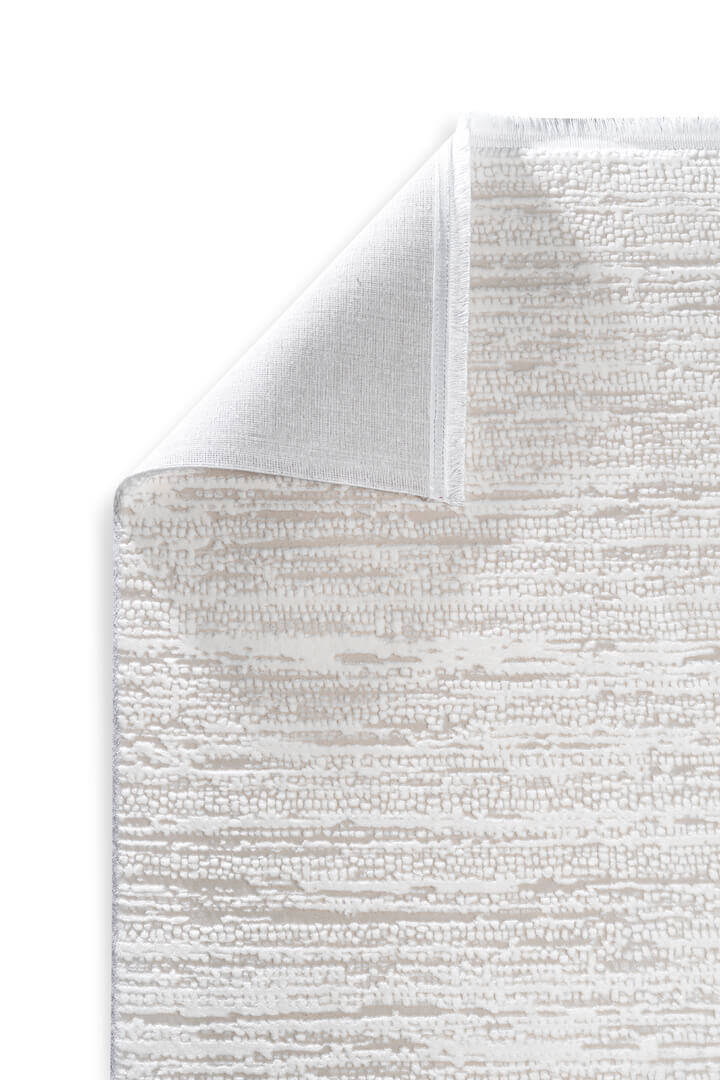 Luxera Modern Perfectly Yün Tuşeli Akrilik Yuvarlak Halı Lu03 Krem - 3