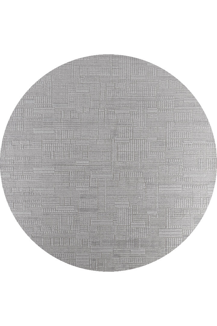 Luxera Modern Perfectly Yün Tuşeli Akrilik Yuvarlak Halı Lu05 Gri 