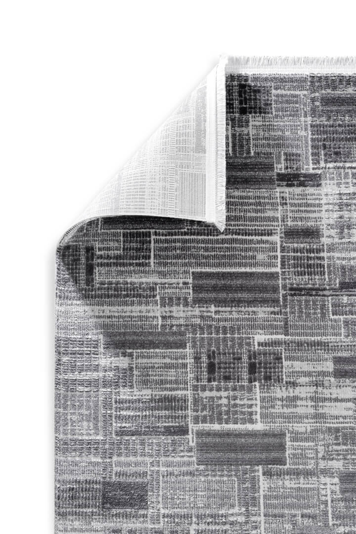 Luxera Modern Perfectly Yün Tuşeli Akrilik Yuvarlak Halı Lu06 Antrasit - 3