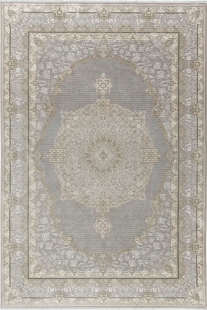Luxury Diamond Klasik Persia Viskon Halı Da04 Gri - Frenda