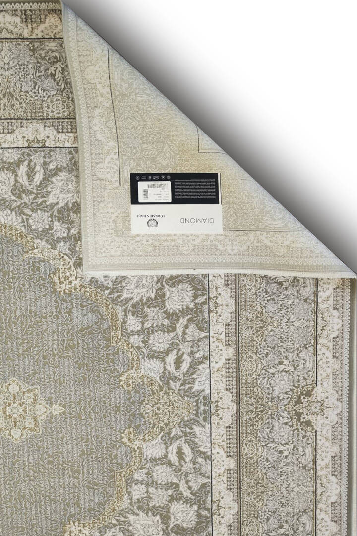 Luxury Diamond Klasik Persia Viskon Halı Da04 Gri - 3