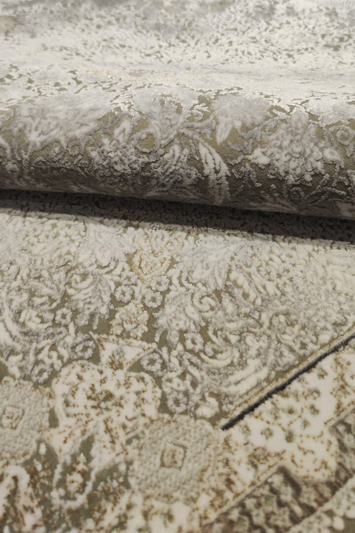 Luxury Diamond Klasik Persia Viskon Halı Da04 Gri - Frenda (1)