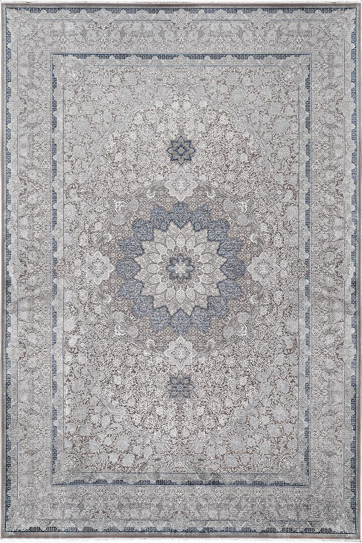 Luxury Diamond Klasik Persia Viskon Halı Da04 Mavi - Frenda