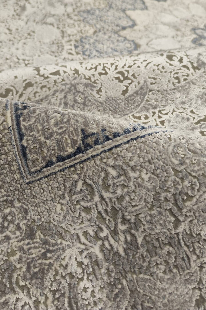 Luxury Diamond Klasik Persia Viskon Halı Da04 Mavi - 3