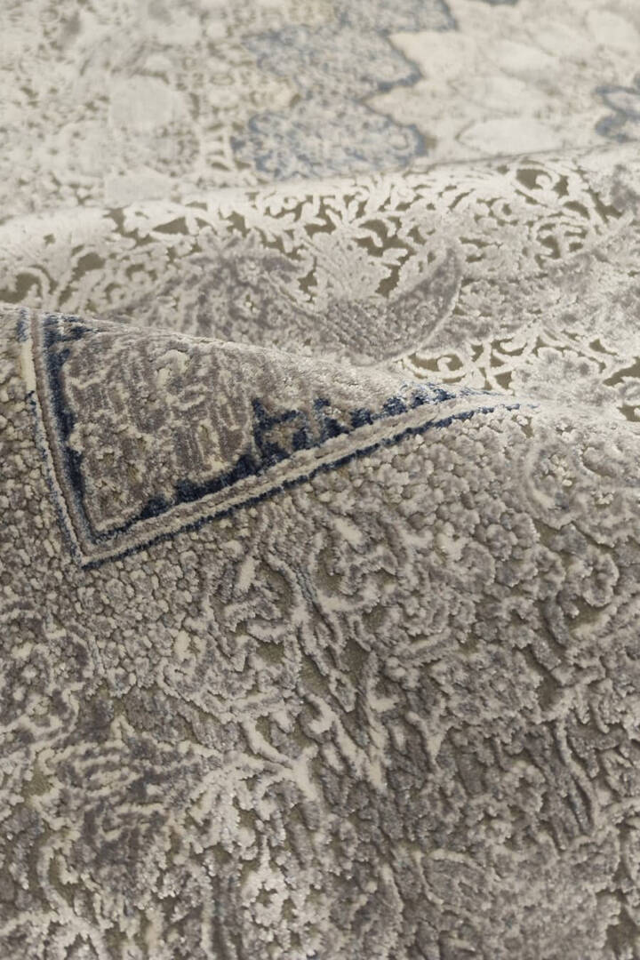 Luxury Diamond Klasik Persia Viskon Halı Da04 Mavi - 3