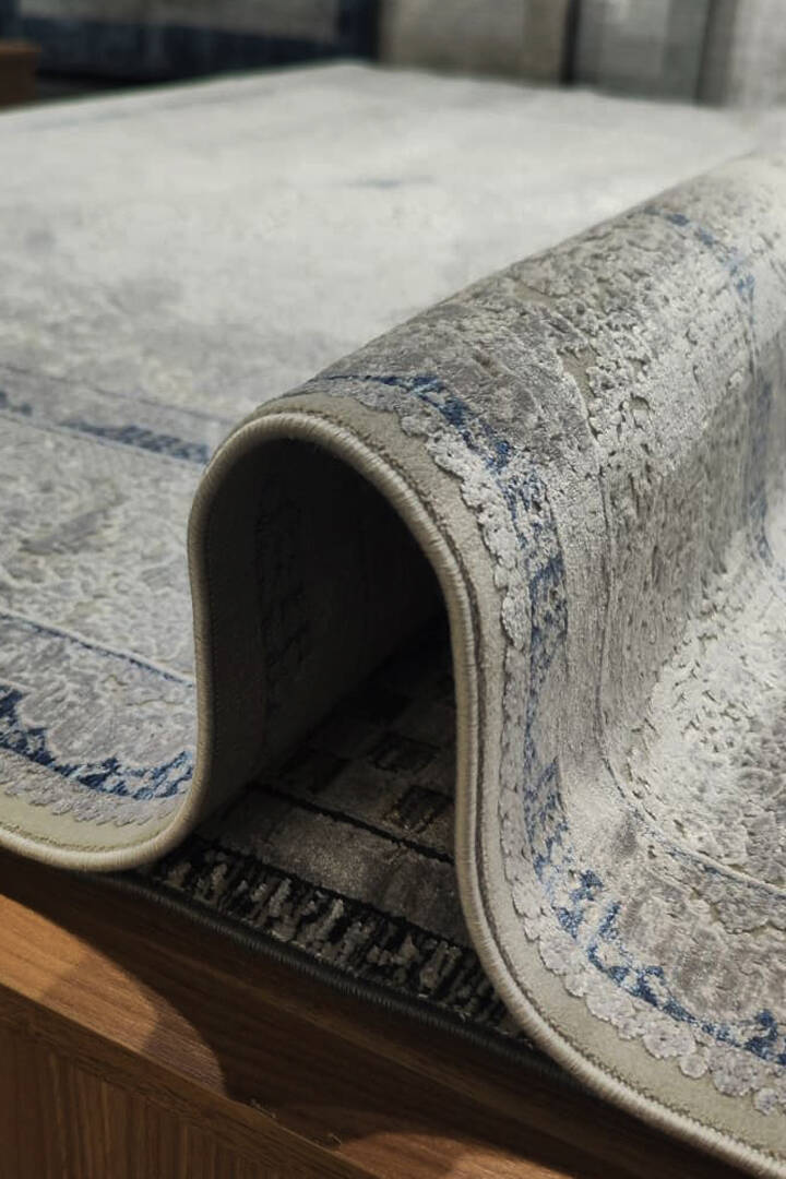 Luxury Diamond Klasik Persia Viskon Halı Da04 Mavi - 2